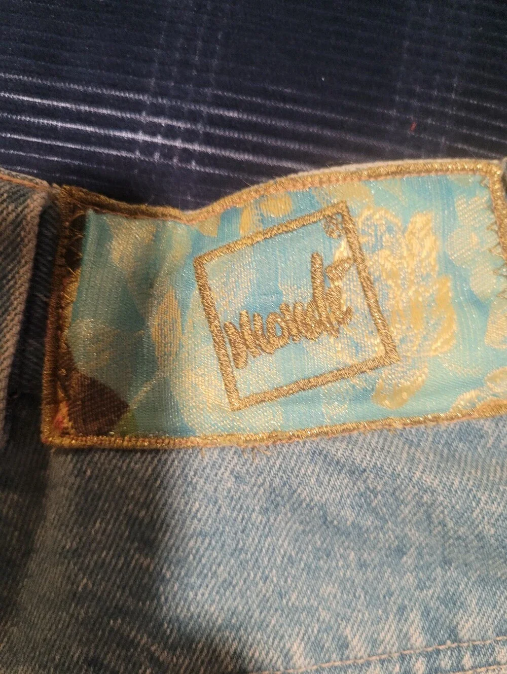 Vintage Light Blue Embroidered Denim Shorts - Women's Summer Casual